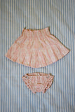 (-50%) Set pleated skirt&Panty pink jacquard