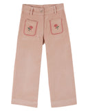 PANTALON VELOURS BRODE