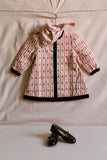 Dress Coat and scarf pink stripe