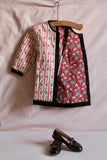 Dress Coat and scarf pink stripe
