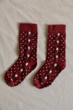 dots flower socks