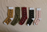 dots flower socks