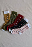 dots flower socks