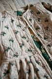 Quilted Dress coat green flower