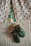 Quilted Dress coat green flower