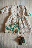 Quilted Dress coat green flower