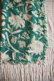 (-50%) Wool Shawl green flower