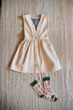 (-50%) New apron dress ivory denim