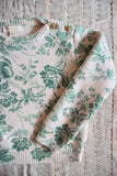 (-50%) Knitted green flower sweater