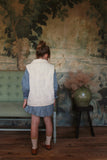 (-50%) Jacket without sleeves ivory denim