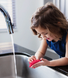 Original ScrubBEE Multipurpose Silicone Scrubber: Marigold