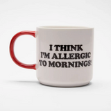 Peanuts Allergic To Mornings Mug