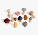 Wood + Silicone Mushroom Sorting Set