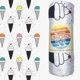 Kids Hooded Upf 50+ Sunscreen Towel (Ice Cream)
