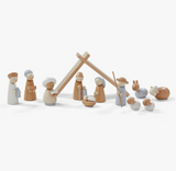 wood nativity set