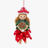 Toadstool Fairy ornament