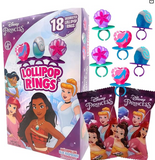 Disney Princess Valentine's Day Classroom Exchange Lollipops Rings - 8.46oz/20ct