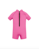 Short Sleeve Springsuit - Fuschia Pink
