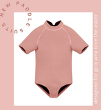 Short Sleeve Paddle Suit - Dusty Pink