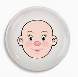 Ms Food face dinner plate