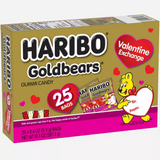 Haribo Valentine's Goldbears Gummy Candy Classroom Exchange Box - 10.1oz/25ct