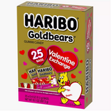 Haribo Valentine's Goldbears Gummy Candy Classroom Exchange Box - 10.1oz/25ct