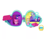 Polly Pocket Sweethearts Doll & 2 Playsets with 7 Accessories, Compact Travel Toy with Keychain Clip