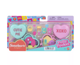 Polly Pocket Sweethearts Doll & 2 Playsets with 7 Accessories, Compact Travel Toy with Keychain Clip
