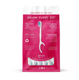Grin Oral Care Quicky Brush and Flosser Combo - 12ct