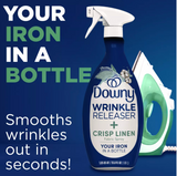 Downy Crisp Linen Wrinkle Releaser Spray - 33.8oz: Dye-Free, Ready to Use, Anti-Static, Locking Lid