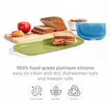 Ubbi Platemate Bundle Snack + Sandwich Reusable Food Storage Bags - Juniper & Olive - 2pk
