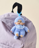 Monchhichi Beanie Plushie Keychain (blue)