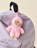 Monchhichi Beanie Plushie Keychain (pink)