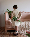 (-50%) New apron dress ivory denim