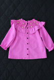50%)New handsmock blouse (solid fushia)