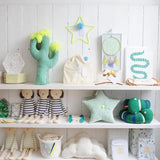 Wire and wool star mobile