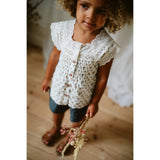 Clementine blouse-cross stitch rose floral