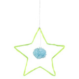 Wire and wool star mobile