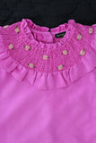 50%)New handsmock blouse (solid fushia)