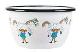 Enamel Bowl 6dl (Pippi and the horse)