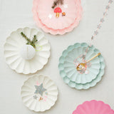 Silver star mini garland