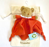 Bear triangle conforter with rattle 20cm(orange)