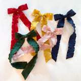 Medium Long Tail Ruffle Hair Clips set