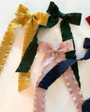 Medium Long Tail Ruffle Hair Clips set