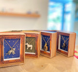 Necklace in a bookbox ( 4 styles)