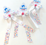 Mini confetti stremer bow