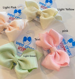 Xsmall organza/Grosgrain overlay bow (4colors)