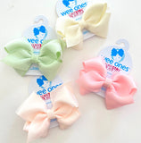 Xsmall organza/Grosgrain overlay bow (4colors)