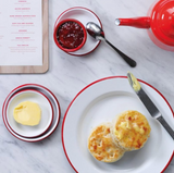 Sauce dish(large . red rim)