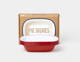 Pie Dishes set (box of 4) Red rim